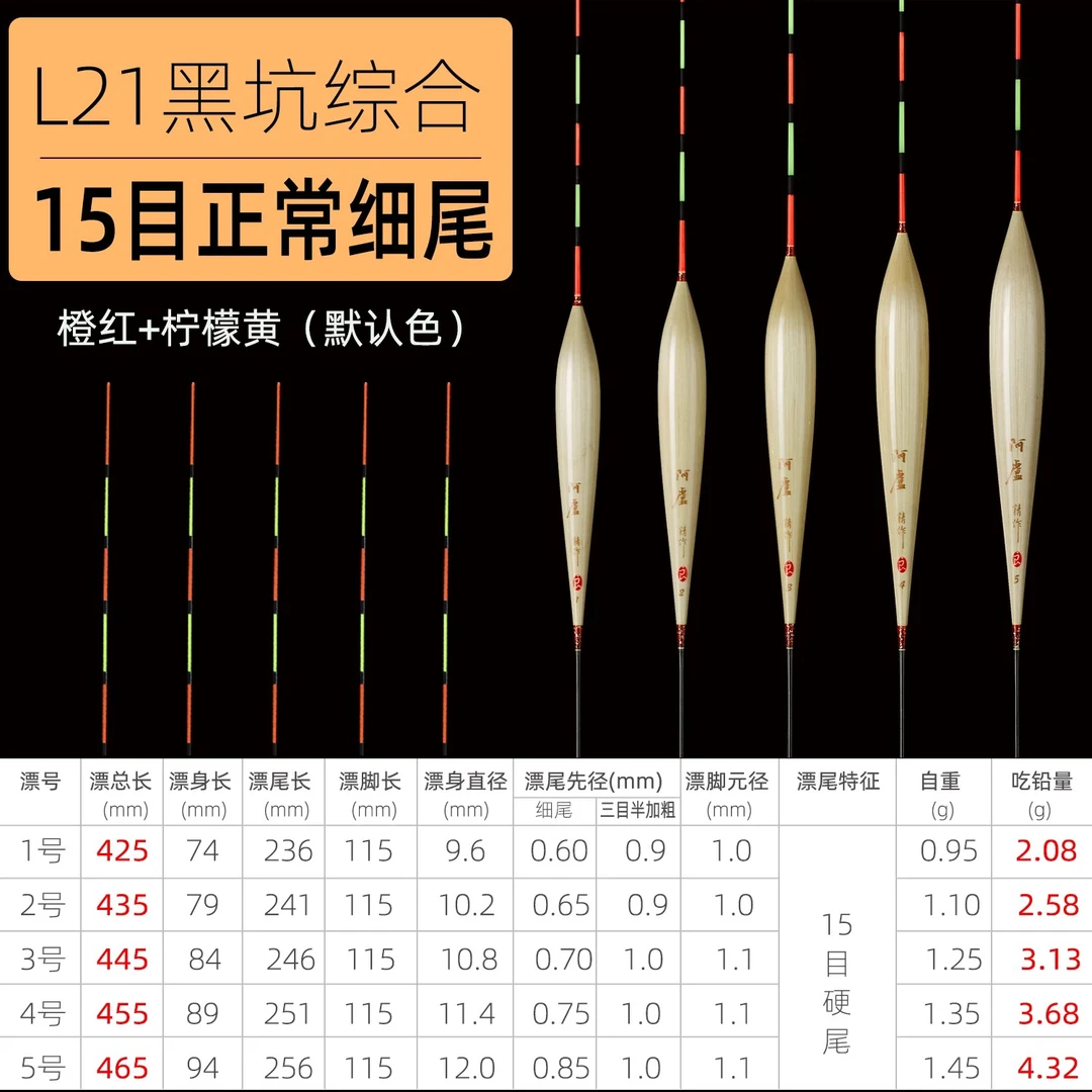 新款LPL21黑坑高灵敏鲫鱼鲤鱼漂枣核轻口野钓细尾