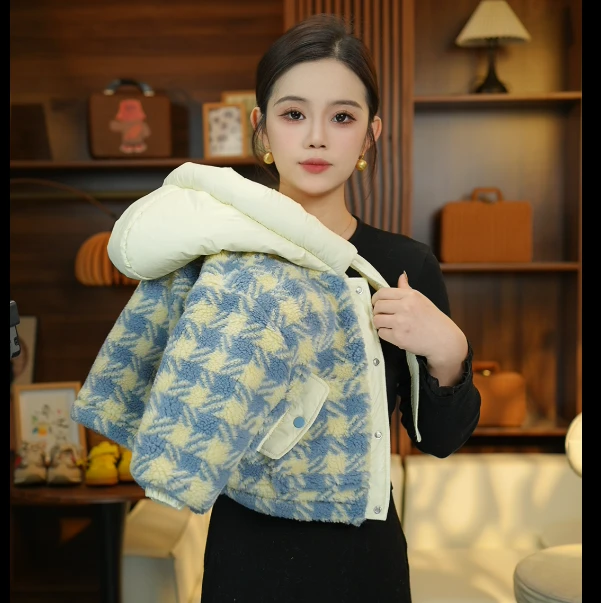 2024中小童冬季新款冬装男宝女宝加厚保暖外套保暖洋气连帽棉衣