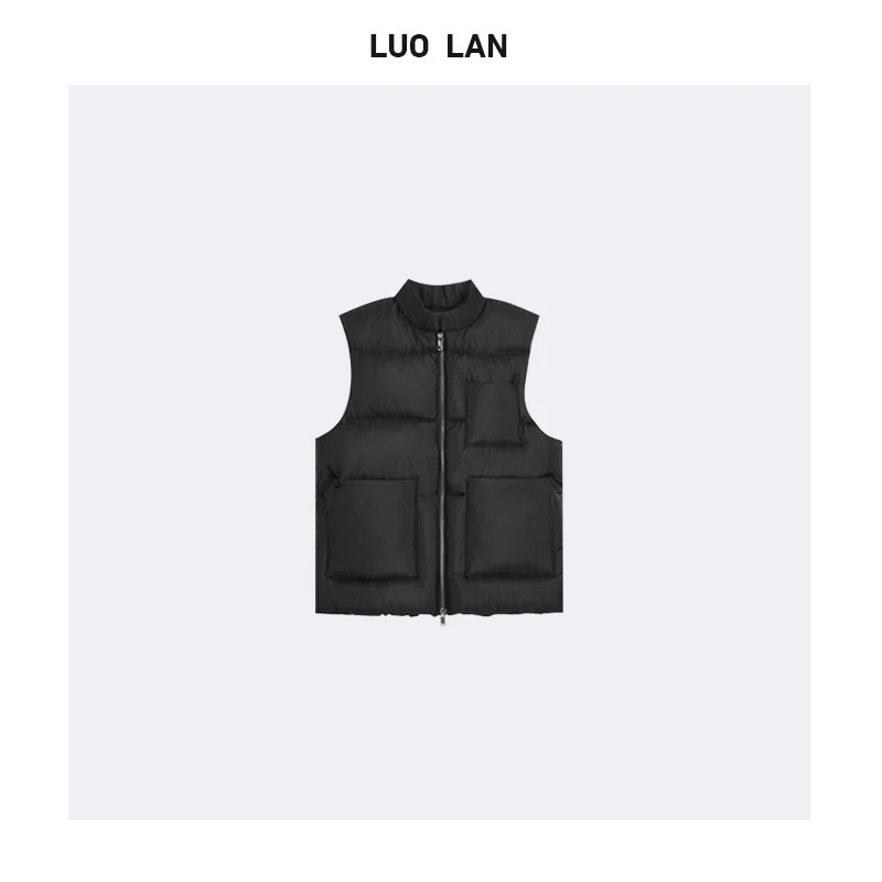 【KAREN】 2024秋冬蒙祉真丝缎口袋羽绒马甲女 YLM00242