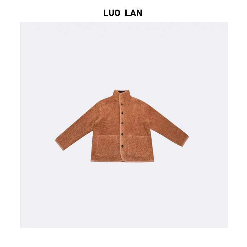 【KAREN】复古休闲立领立体圈圈羊毛混纺夹克外套 YLM00156