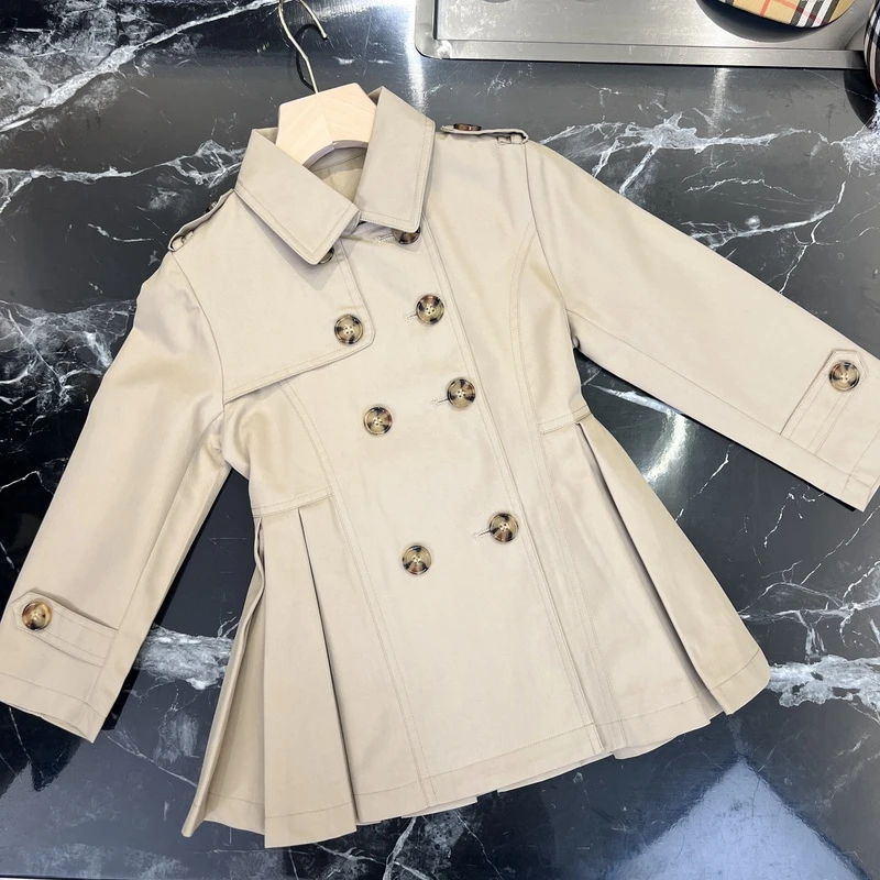 92110春秋新款时尚洋气儿童抗皱风衣外套