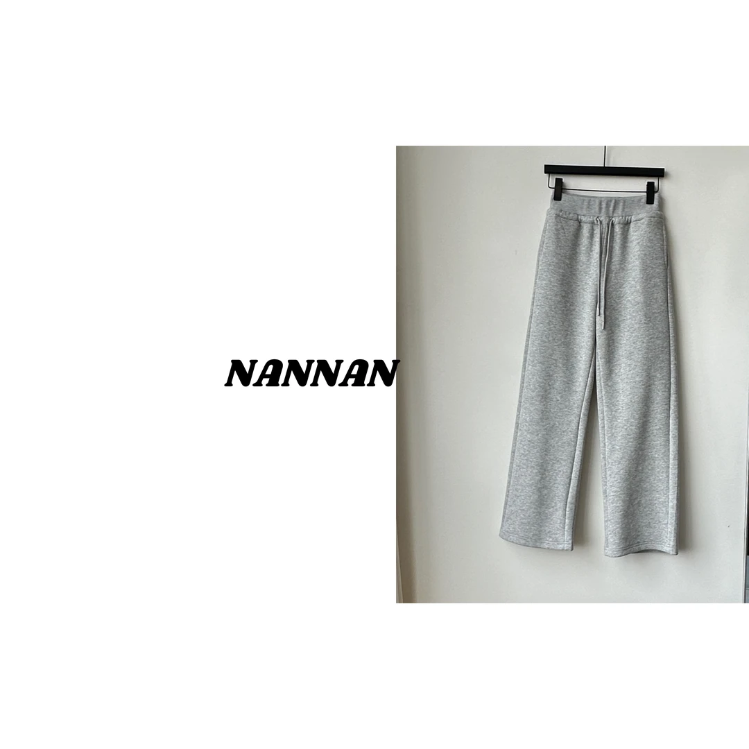 楠楠推荐【微辣卫裤】韩版显瘦 纯色高腰 抽绳设计 百搭洋气 卫裤