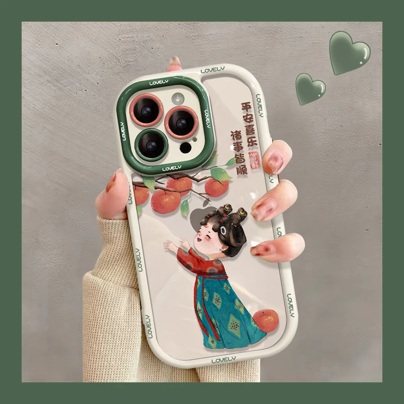 古风少女苹果华为vivo女新款oppo小米iPhone14promax创意手机壳