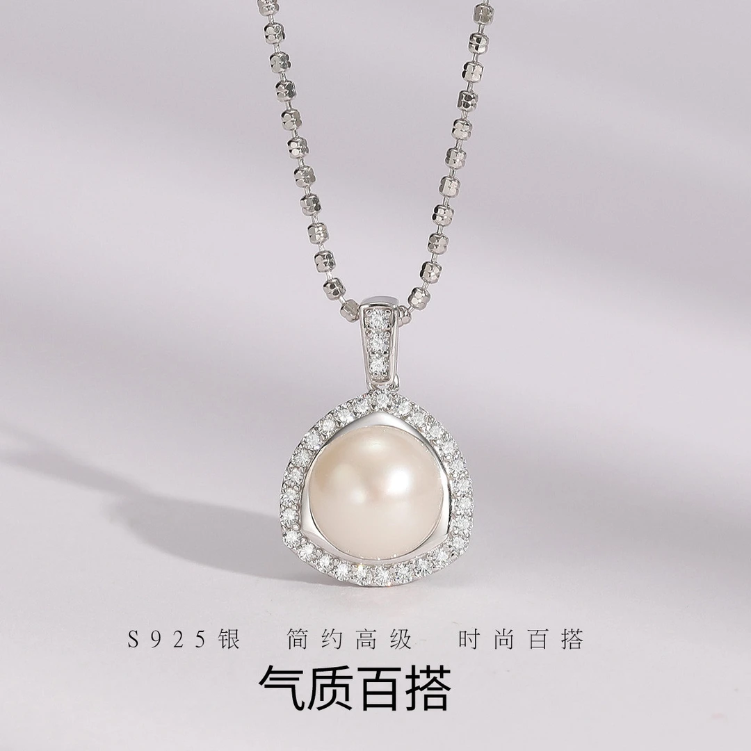 S925银淡水珍珠气质项链锁骨链