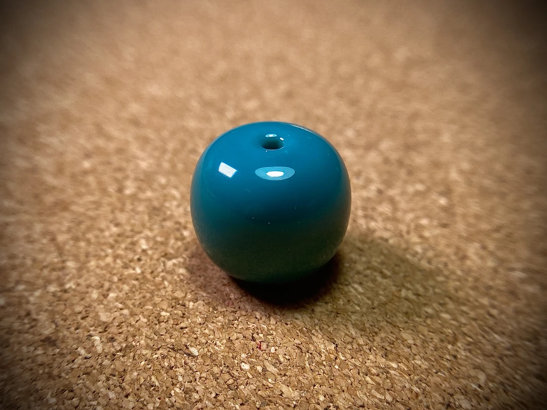 原矿绿松石深蓝精工老型玉化暴力蓝百搭珠珠气质简约手工蓝色时尚