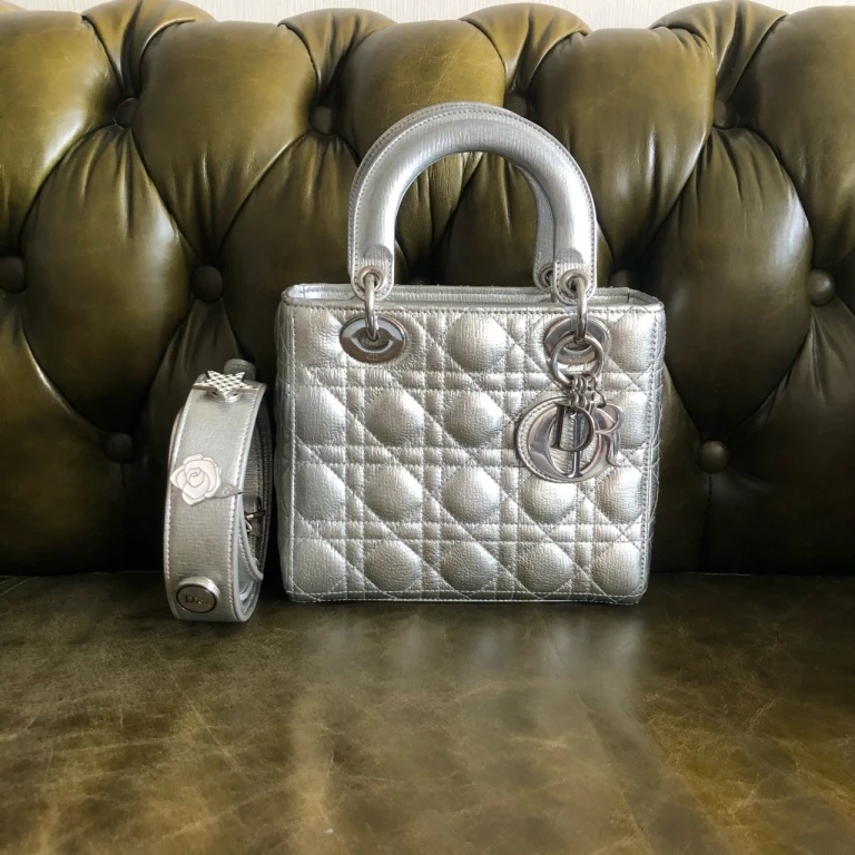 95新 DIOR/迪奥 安洁利严选Dior迪奥四格徽章戴妃单肩包WH20491H