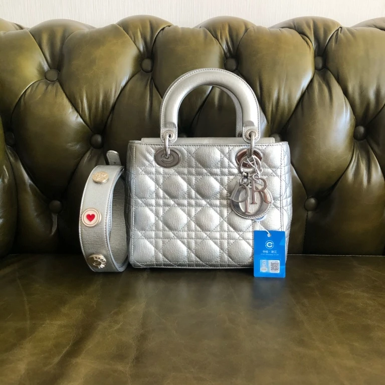 95新 DIOR/迪奥 安洁利严选Dior迪奥四格戴妃徽章单肩包WHZ18555H