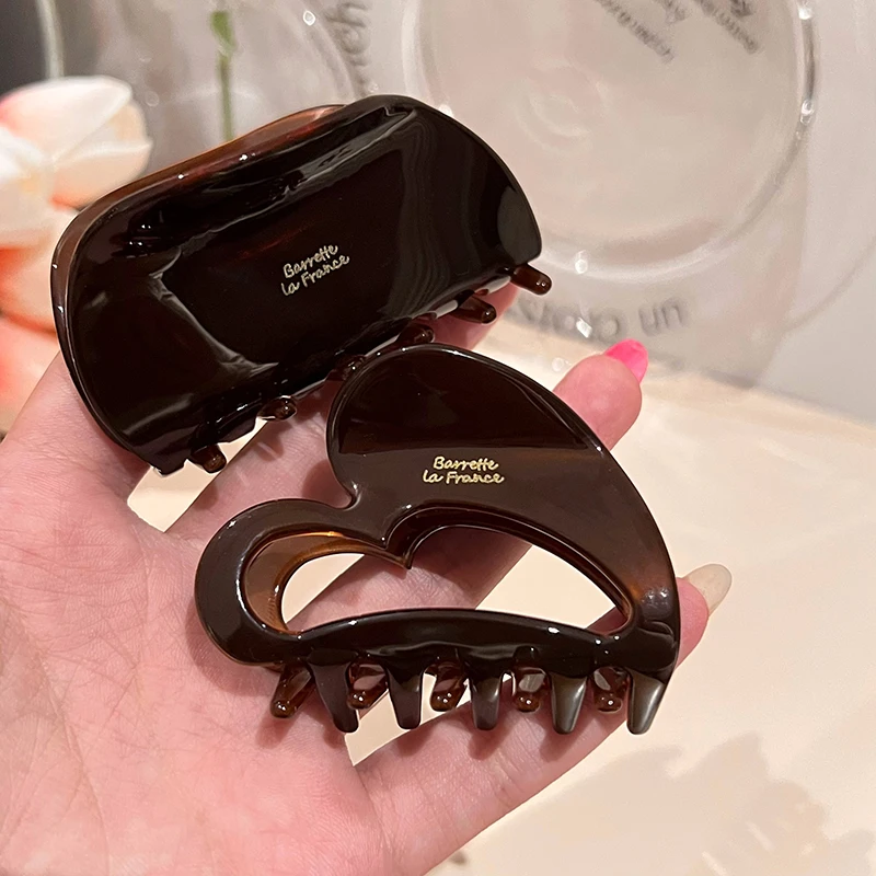 头发夹子头饰醋酸发夹抓夹女秋冬大号2023发新款高端鲨鱼夹高级感