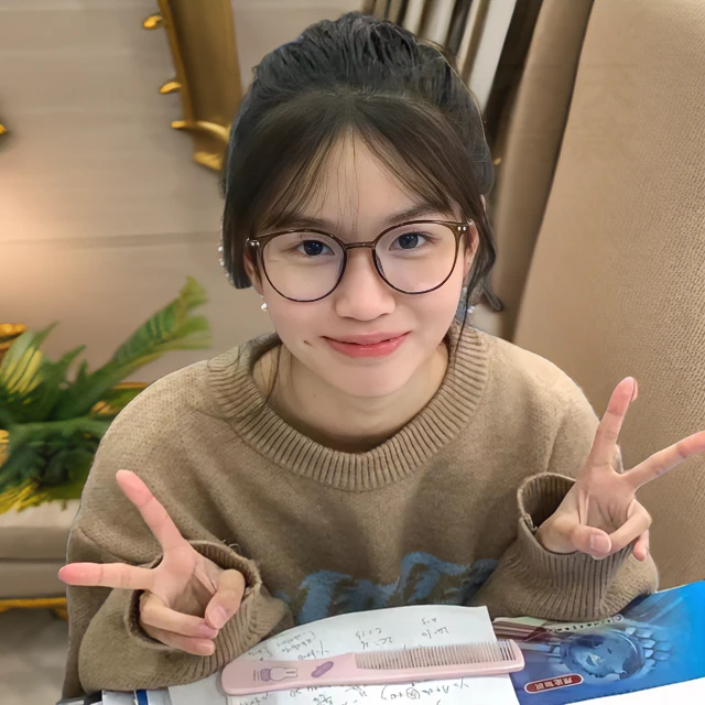 冷茶色近视眼镜女学生素颜神器可配度数超轻圆框眼镜架ins高颜值