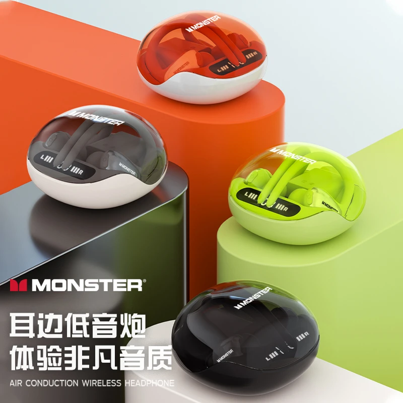 MONSTER/魔声蓝牙耳机数显电量运动超长待机高颜值无线耳机通用