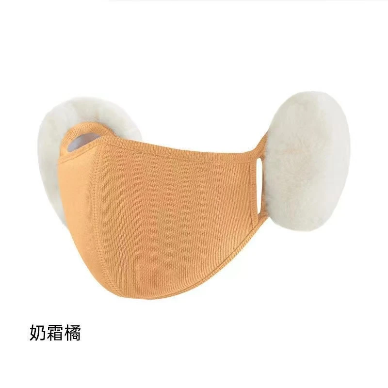 多巴胺可爱云朵保暖面罩女秋冬季毛绒护耳面罩二合一防寒面罩防风