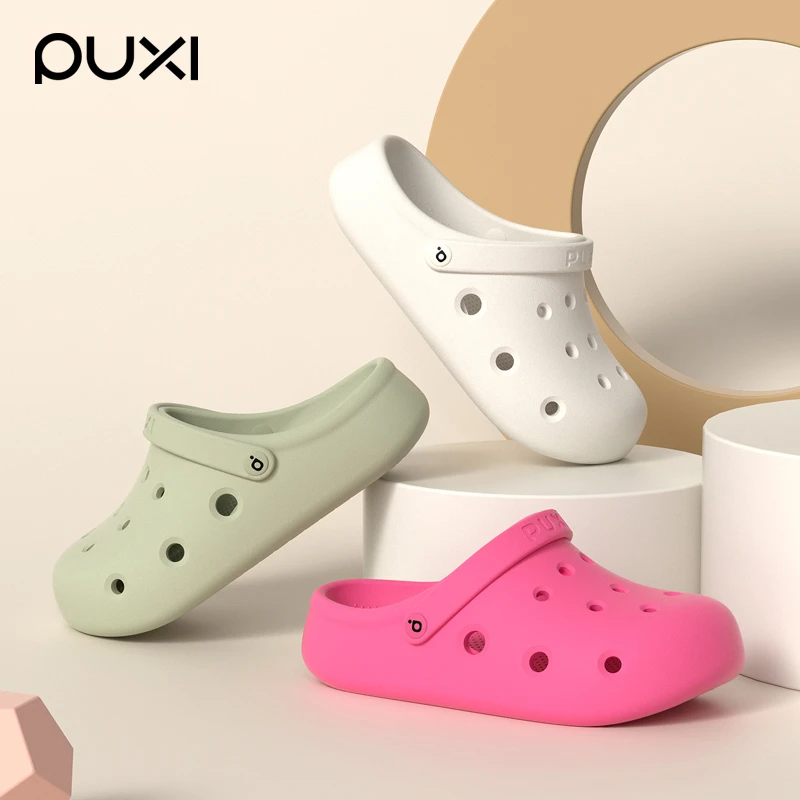 朴西新款洞洞鞋夏季休闲舒适透气防臭软底防滑包头厚底外穿情侣