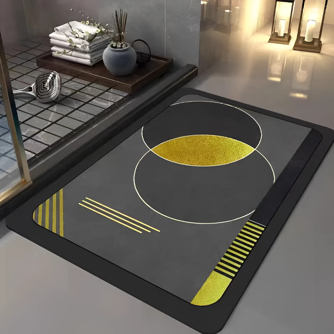 硅藻泥卡通浴室地垫卫生间吸水防滑速干耐脏进门垫子厕所脚垫