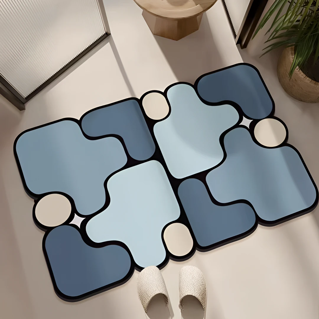 硅藻泥卡通防水浴室地垫卫生间吸水防滑速干耐脏进门垫子厕所脚垫