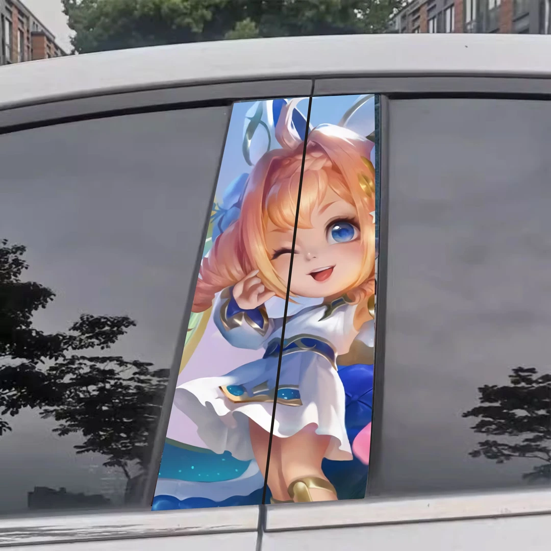 改装定制中柱贴2025新款王者荣耀防刮潮流B柱车贴刮痕覆盖保护膜