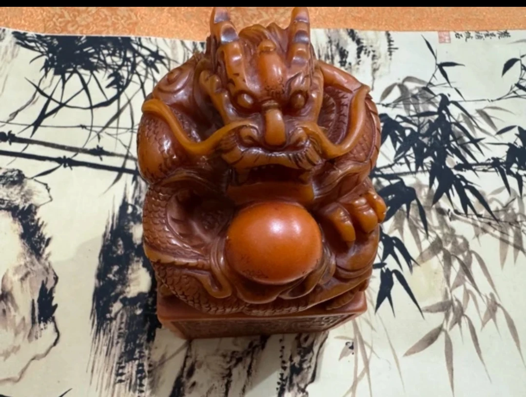【民旺旧物】龙头吐珠 摆件
