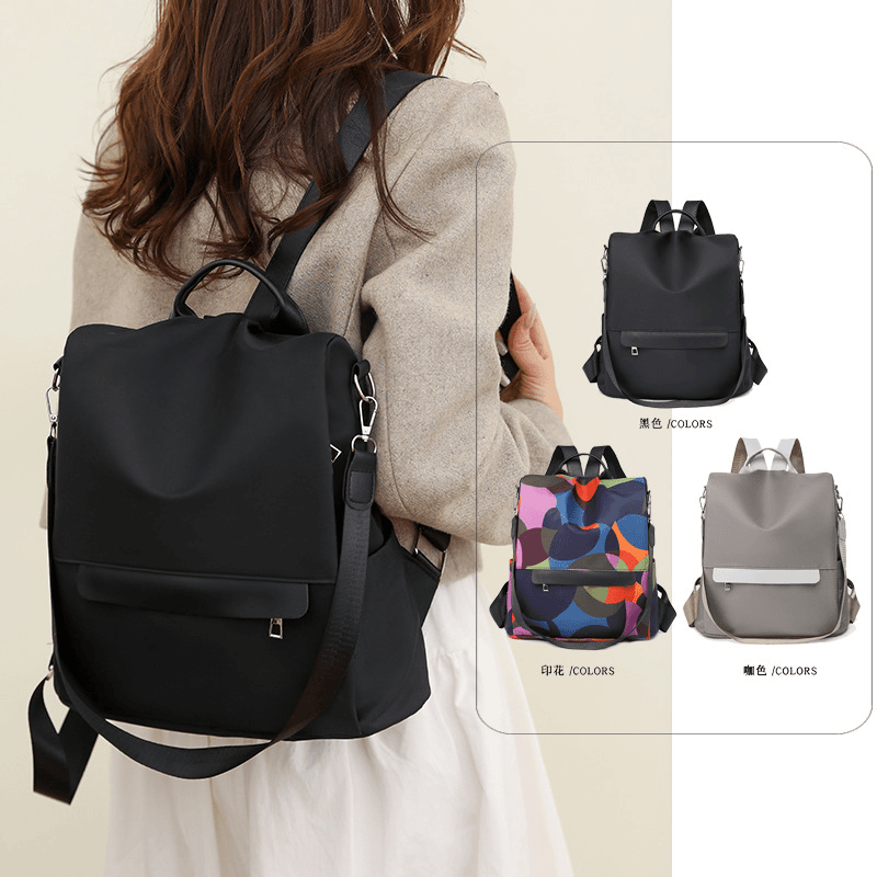 5926秋冬新款女时尚双肩包简约大气休闲大容量多功能便携实用耐磨