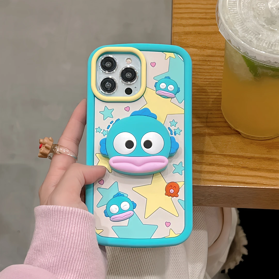 (苹果)小丑鱼支架适用iPhone15promax立体三丽鸥14pro硅胶手机壳