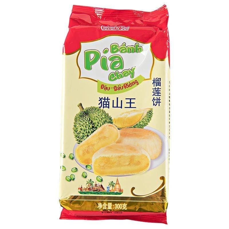 {小扬哥推荐}三只羊巧卖猫山王榴莲饼传统休闲糕点特产小吃越南风