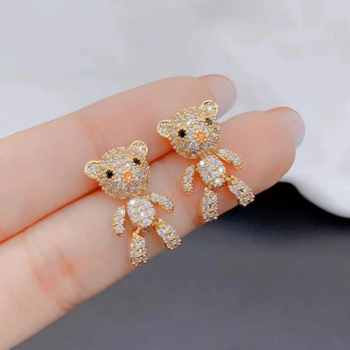 铜合金耳饰 C262气质轻奢时尚小众简约ins精致甜美素款百搭 耳环