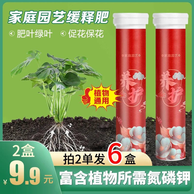 9.9元2盒！植物通用缓释肥 花卉绿植通用 家庭养花必备 补充氮磷钾