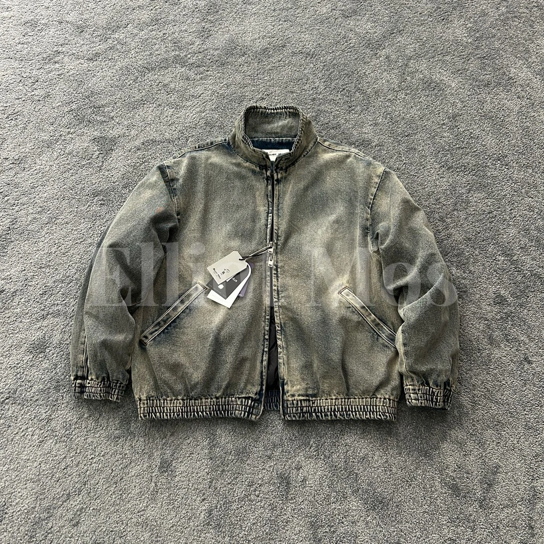 Elliot Mos水洗渐变~Cowboy Down Jacket 复古做旧牛仔羽绒服0782