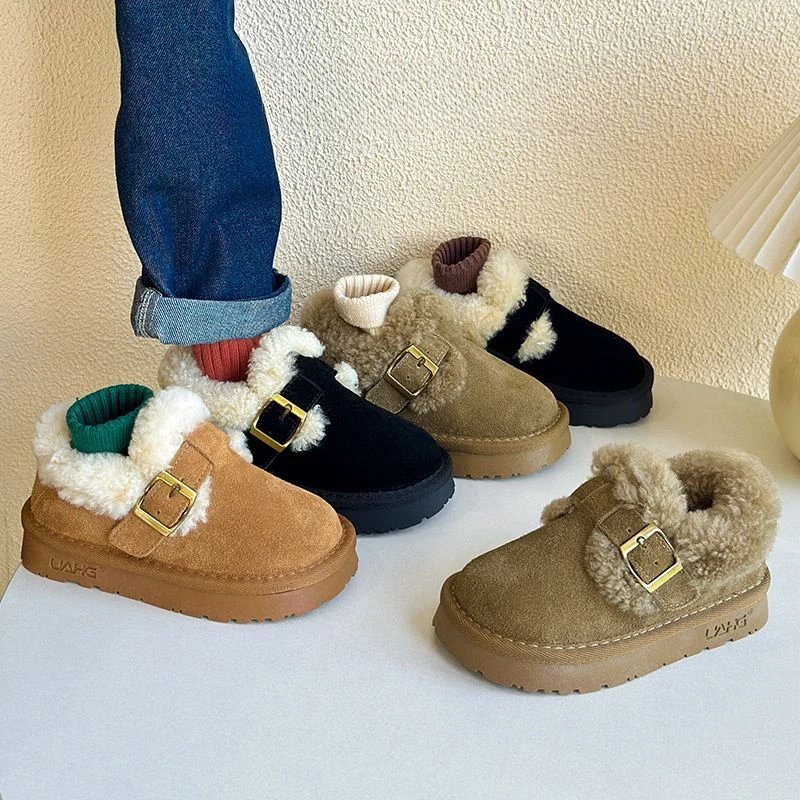 韩版儿童厚底棉鞋2024冬季加绒男女童雪地靴加绒加厚保暖宝宝鞋