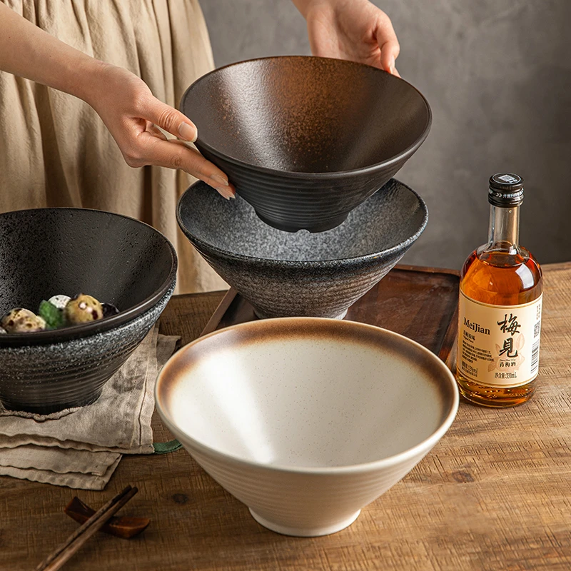 摩登主妇高颜值餐具汤碗拉面碗泡面碗个人专用斗笠碗高级感面碗