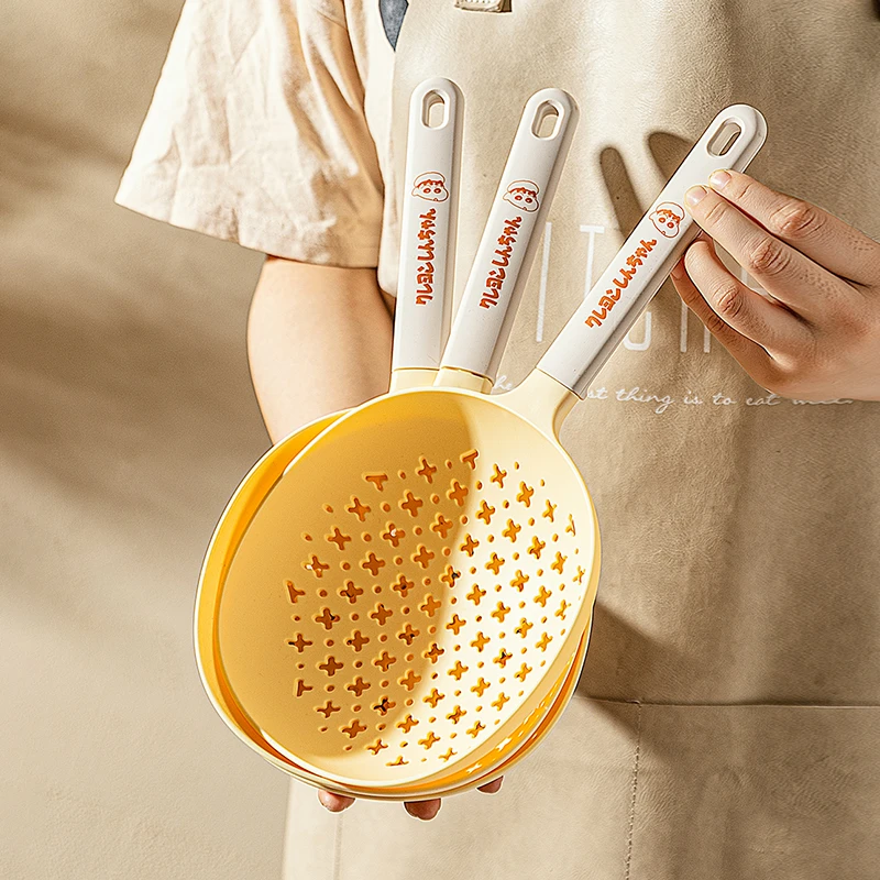 【摩登主妇&蜡笔小新】漏勺厨房家用捞面耐高温捞勺滤勺硅胶笊篱