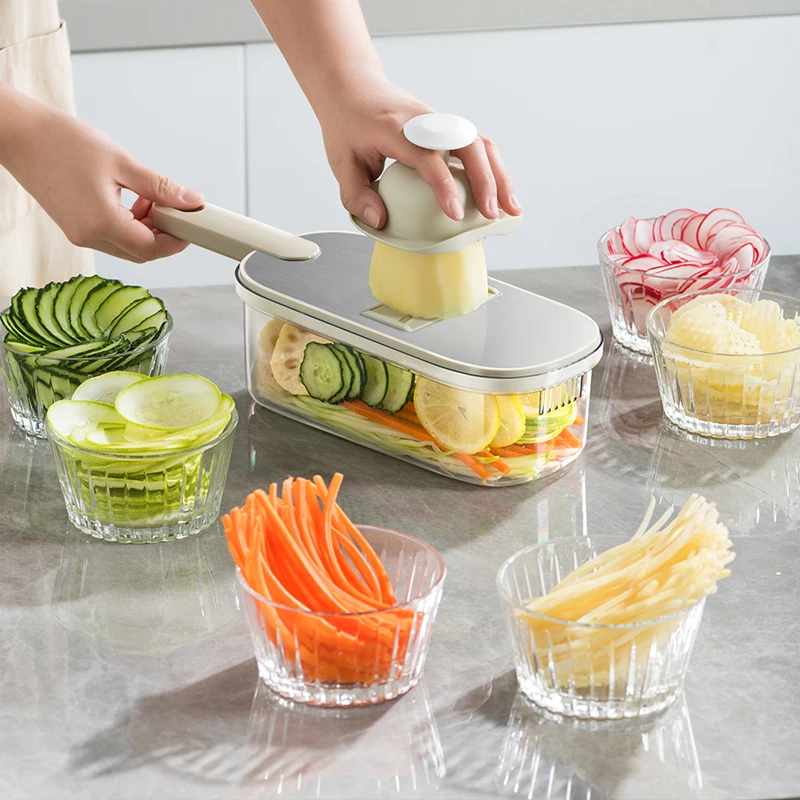 【摩登主妇】擦丝器家用土豆丝刨丝多功能切片黄瓜萝卜切丝切菜神器