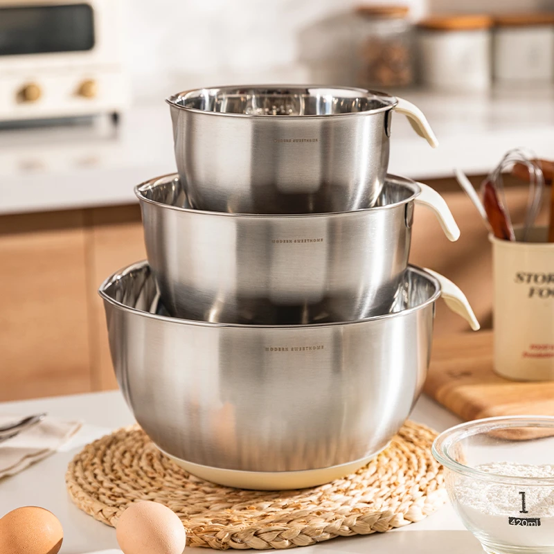 【摩登主妇】不锈钢盆打蛋和面洗菜盆家用食品级料理盆烘焙揉面盆
