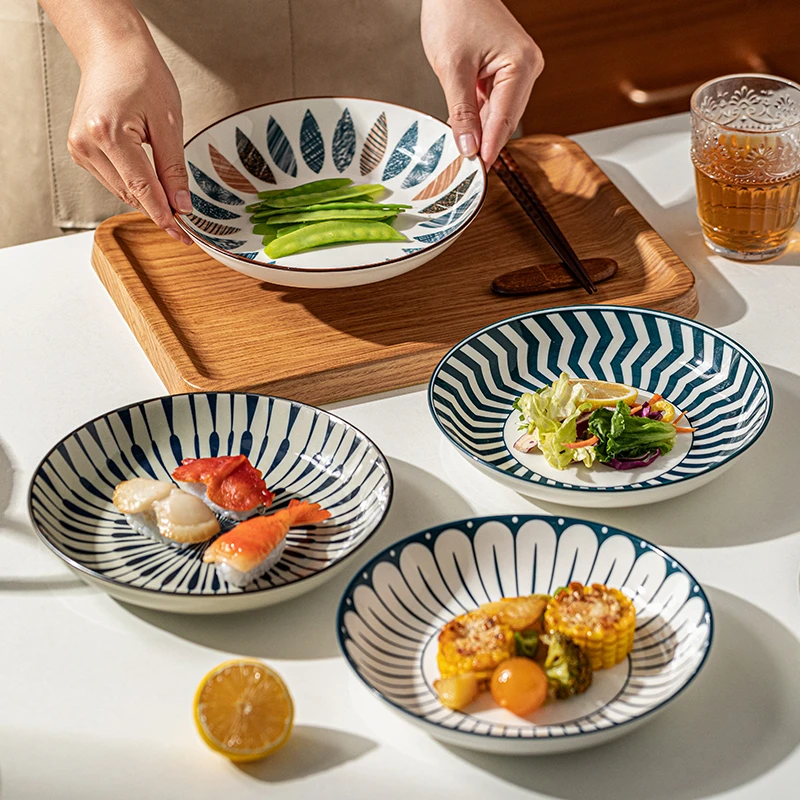 【摩登主妇】日式盘子陶瓷菜盘深盘高级感碟子餐具特别好看的餐盘