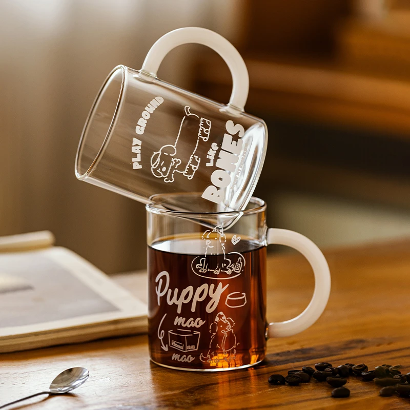 【摩登主妇】原创挂耳咖啡杯耐高温玻璃水杯大容量刻度杯家用喝水杯