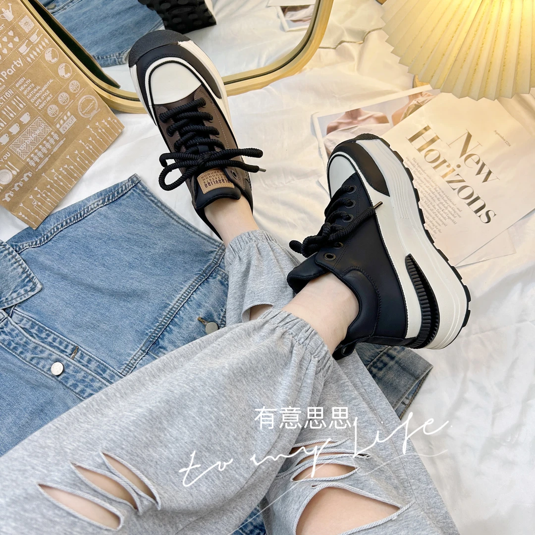 【思思严选】—‘千层底’耐看又时尚百搭厚底韩版很轻便的休闲鞋