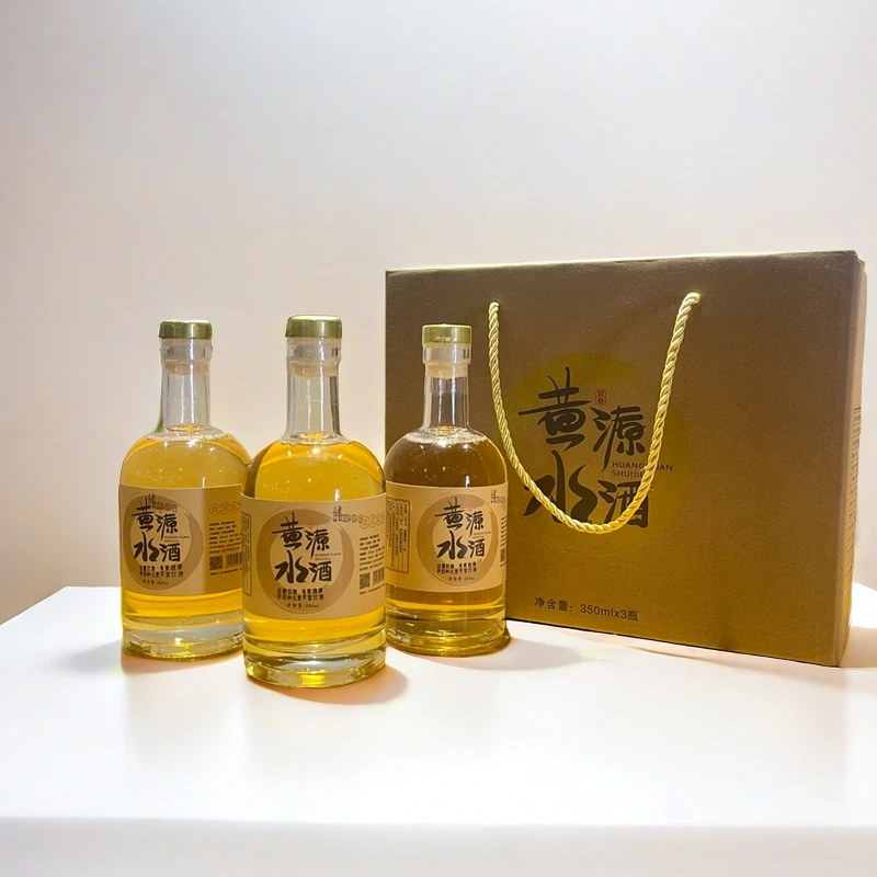 黄源水酒12度纯粮纯手工酿造糯米自然发酵水酒米香350毫升瓶装