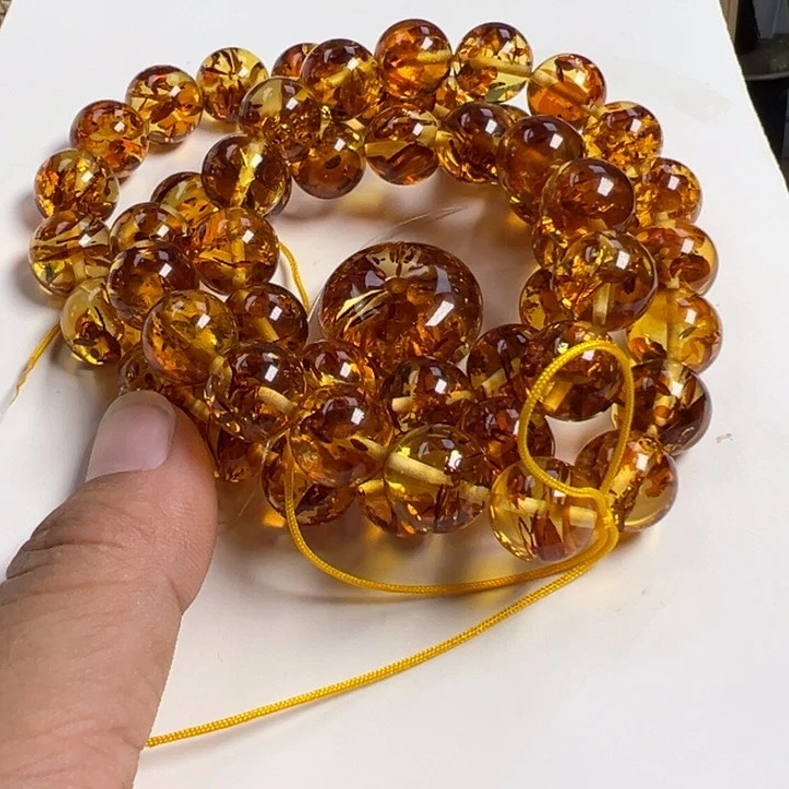 琥珀(花珀)颈饰未镶嵌ღ****