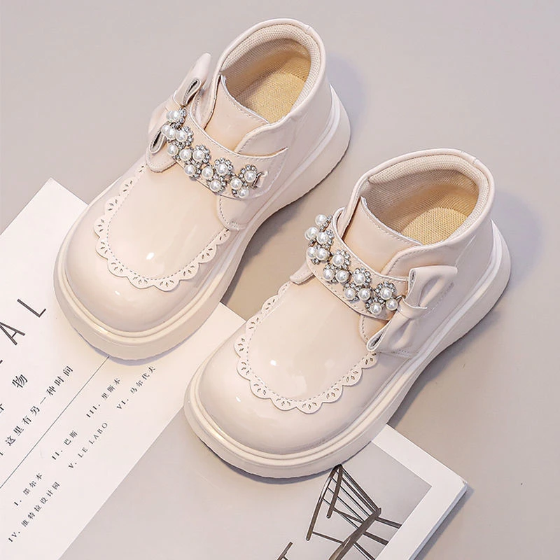 女童鞋子2023新款公主鞋儿童皮鞋小皮鞋女童软底冬季洋气加绒公主