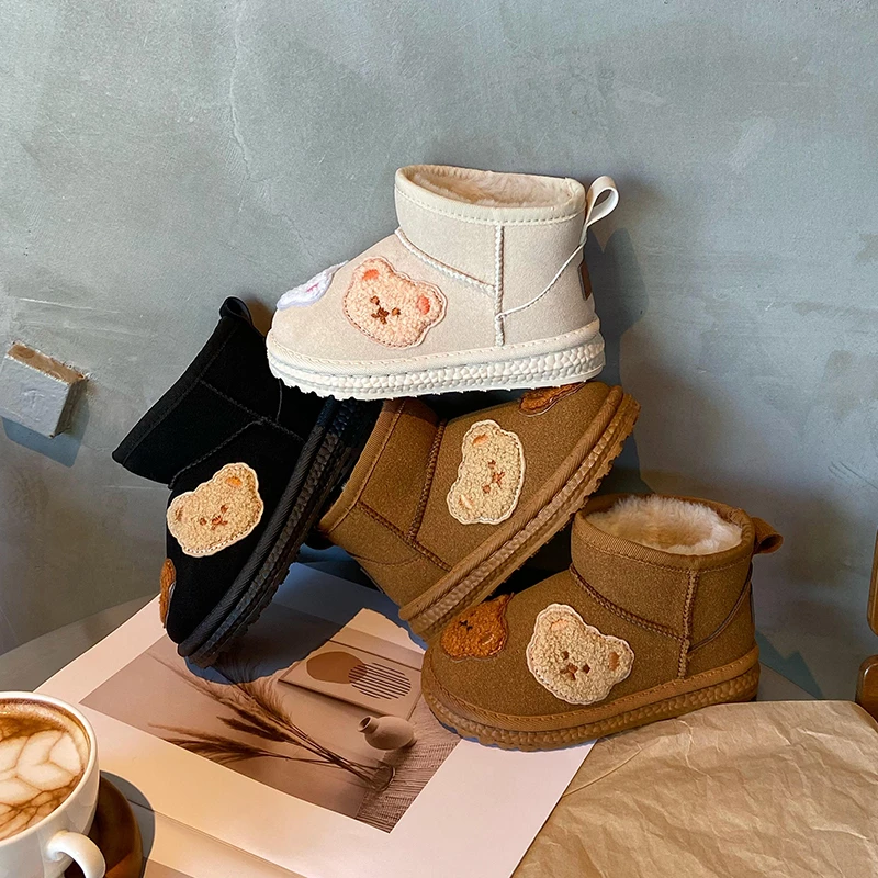 儿童棉靴2023秋冬新款女童加厚保暖棉鞋男童可爱棒棒糖保暖鞋2313