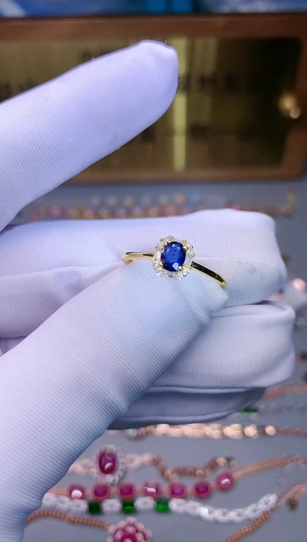 【闪购商品】蓝宝石戒指银S925镶嵌00000