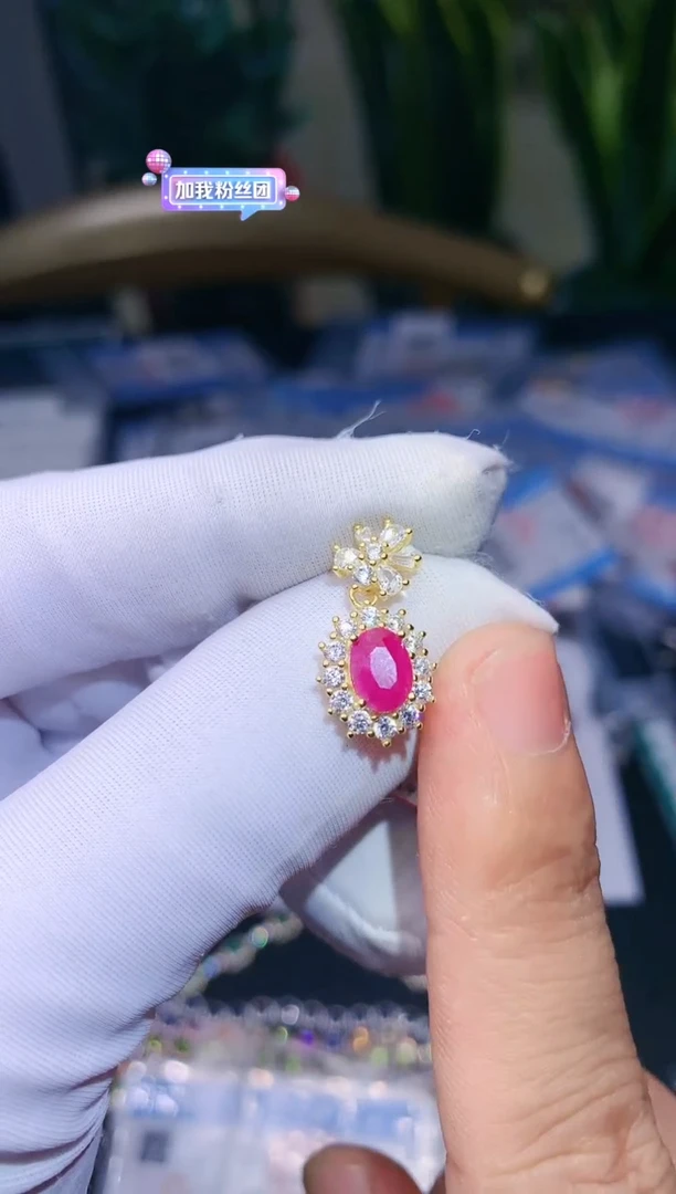 【闪购商品】红宝石颈饰银S925镶嵌.