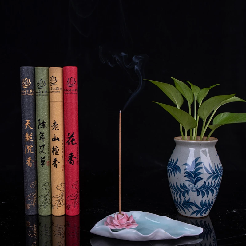 三亚南山海上便携纸筒多款香味檀香花香老山檀香沉香不含香插线香