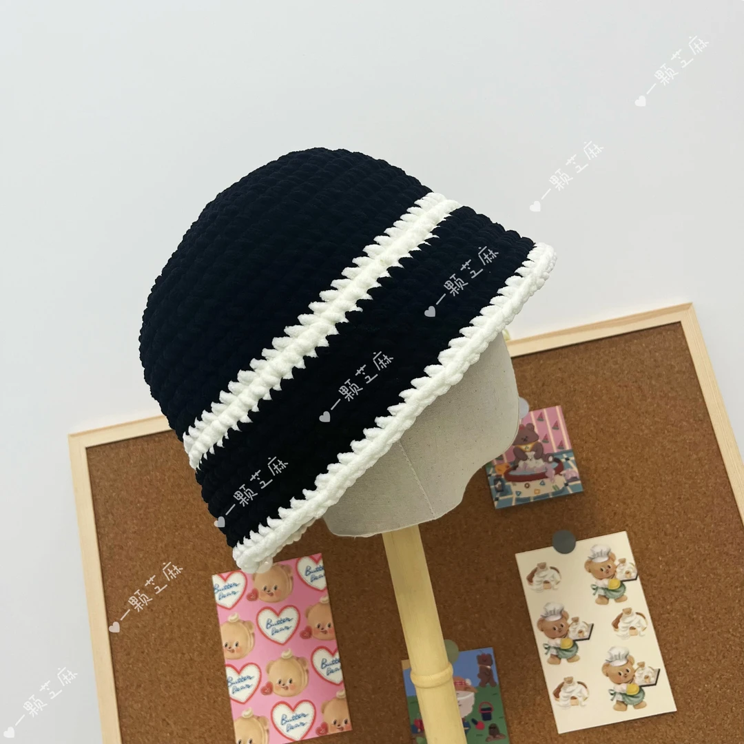 钩织鹭卓同款十个勤天种地吧少年后陡门创意周边明星渔夫帽成品