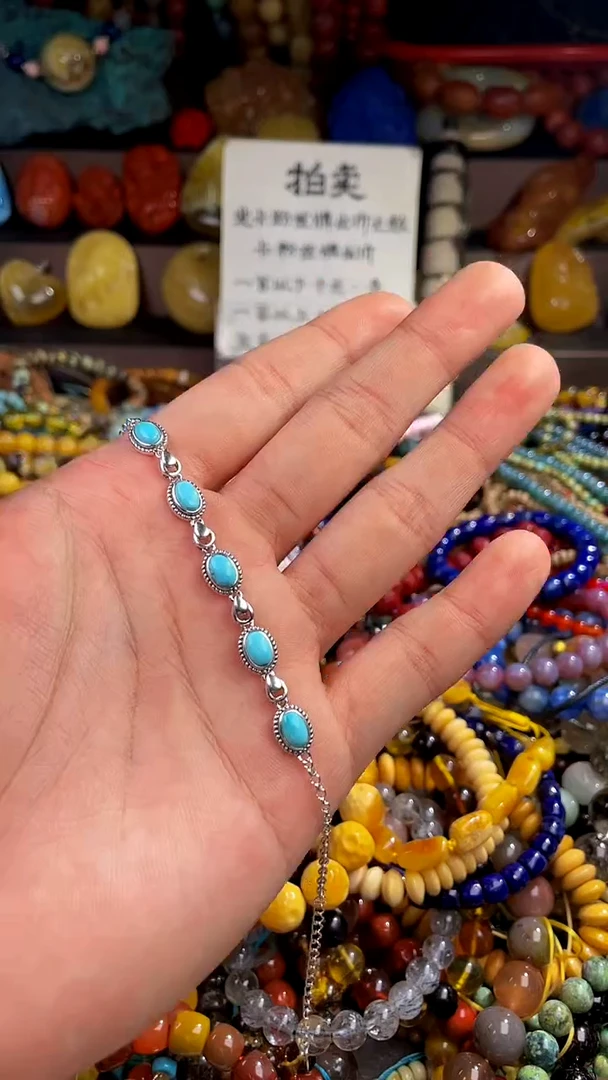 【闪购商品】翡翠手链银S925镶嵌(一物一件)93563