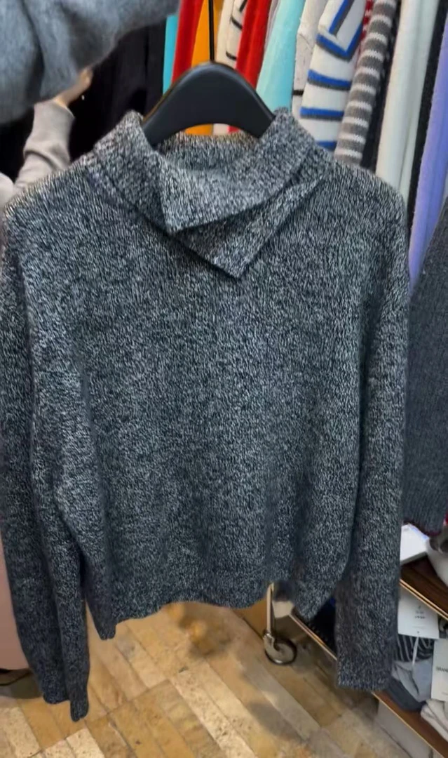 灰色毛衣新款 领子很好看 推荐