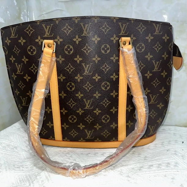 90新 LouisVuitton/路易威登 扇贝包 植鞣革新换老花有瑕疵托特包