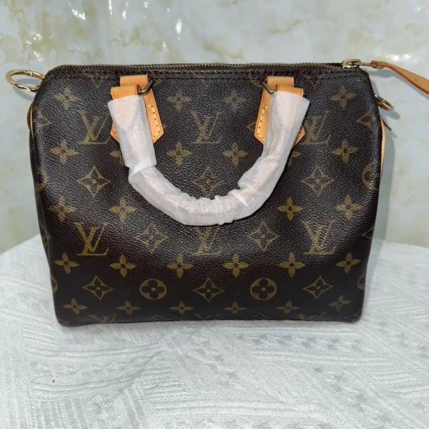 90新 LouisVuitton/路易威登 25手提 植鞣革新换枕头包