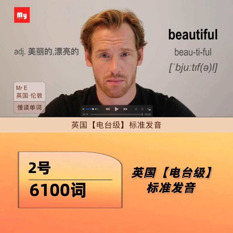 【2号6100词】284节，按发音拆分，英语单词慢读视频课