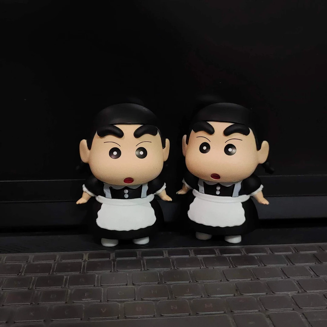 女仆cos蜡笔小新可爱车载女仆小新手办送礼物潮玩摆件