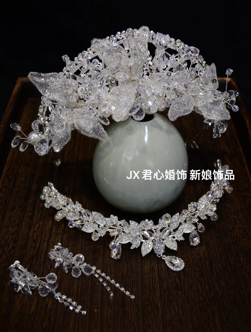 君心家 缪斯 | 重工手作皇冠额饰耳环套装1013-5219