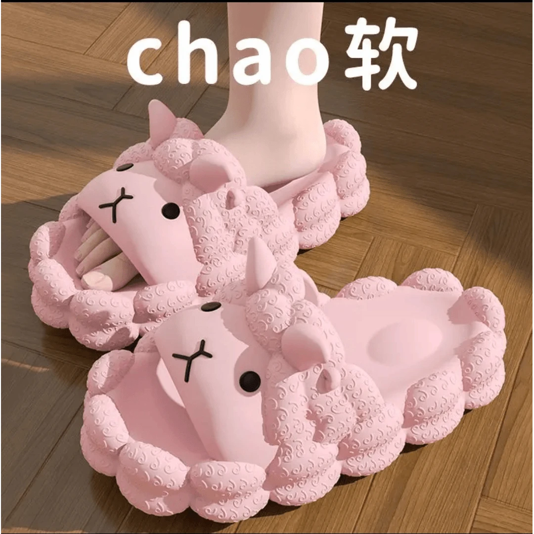 学生夏季新款软底拖鞋女款爆款居家厚底防滑洗澡卡通云朵凉拖鞋外